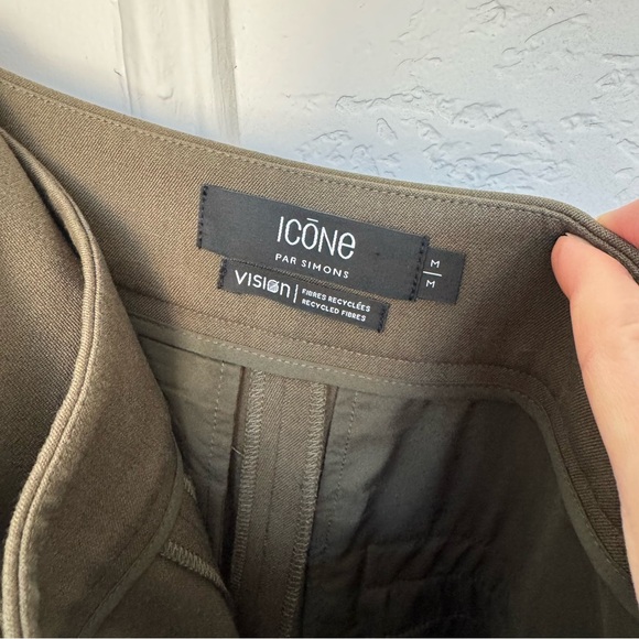 Simons Olive Wide-Leg Wrap Pants - Picture 5 of 6